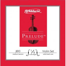 D'Addario J810-1/8M Prelude Комплект струн для скрипки размером 1/8, среднее натяжение