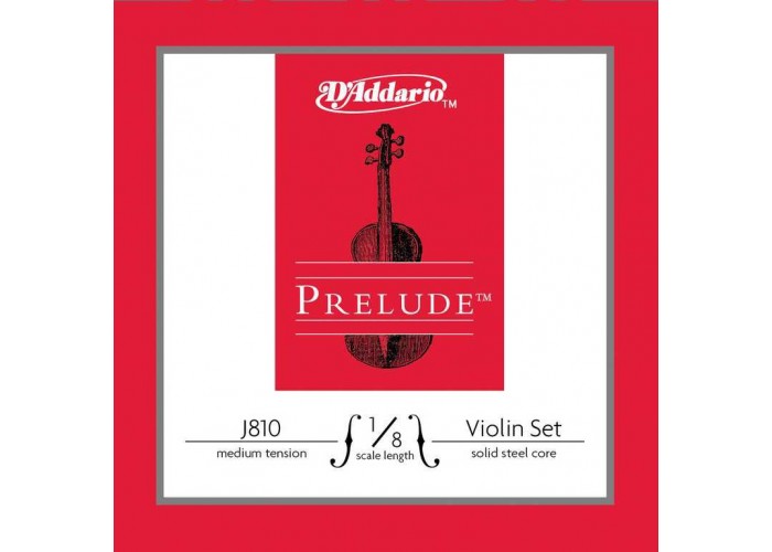 D'Addario J810-1/8M Prelude Комплект струн для скрипки размером 1/8, среднее натяжение