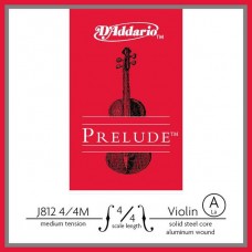 D'Addario J812-4/4M-B10 Prelude Отдельная струна А/Ля для скрипок размером 4/4, ср. натяжение, 10шт