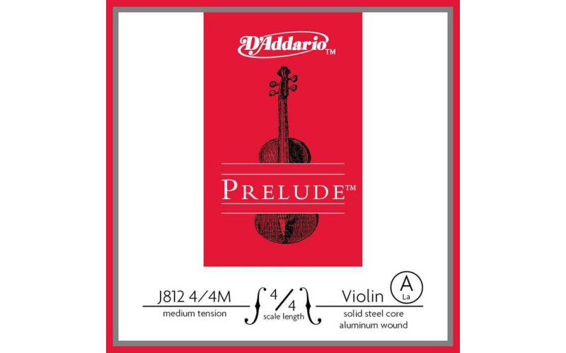 D'Addario J812-4/4M-B10 Prelude Отдельная струна А/Ля для скрипок размером 4/4, ср. натяжение, 10шт