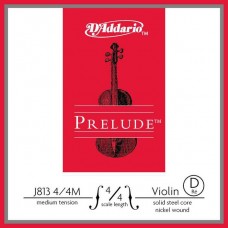 D'Addario J813-4/4M-B10 Prelude Отдельная струна D/Ре для скрипки размером 4/4, ср. натяжение, 10шт