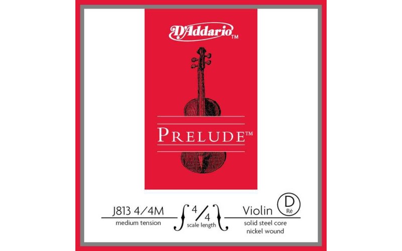 D'Addario J813-4/4M Prelude Отдельная струна D (Ре) для скрипки размером 4/4, среднее натяжение