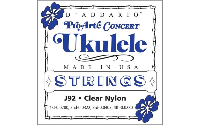 D'ADDARIO J92 струны для укулеле концерт Pro-Arte, серия Titanium