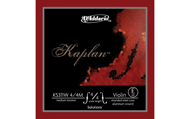 D'ADDARIO KS311W 4/4M струна скрипичная E 4/4 medium, Kaplan Solutions Non-Whistling