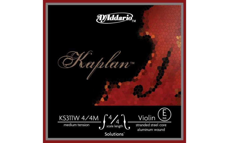 D'ADDARIO KS311W 4/4M струна скрипичная E 4/4 medium, Kaplan Solutions Non-Whistling