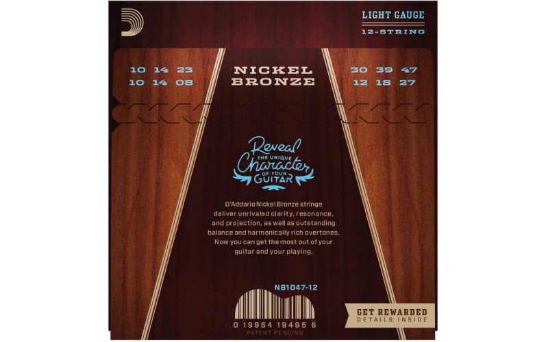 D'ADDARIO NB1047-12 - Струны 12 струнной акустической гитары