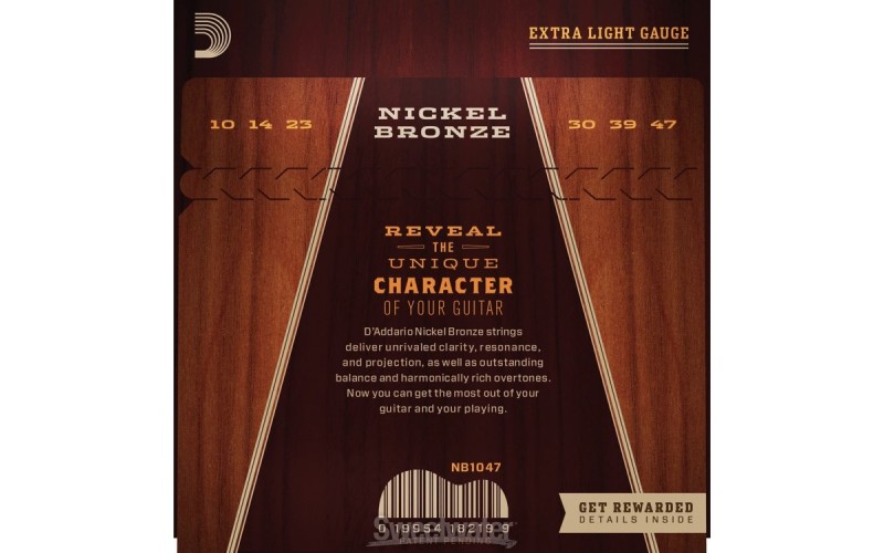 D'ADDARIO NB1047 струны для акустической гитары Nickel Bronze 10-47