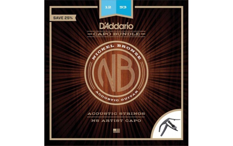 D'ADDARIO NB1253-CP10 - комплект струн NB1253 + каподастр PW-CP-10 в подарок!