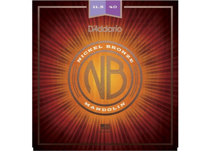 D'ADDARIO NBM11540 струны для мандолины, Nickel Bronze, Custom Medium, 11.5-40