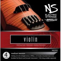 D'Addario NS310 NS Electric Комплект струн для электроскрипки размером 4/4, среднее натяжение