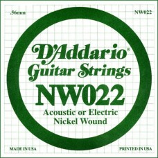 D'ADDARIO NW022 - одиночная струна для электрогитары .022 обмотка никель