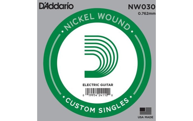 D'ADDARIO NW030 - одиночная струна для электрогитары .030 обмотка никель