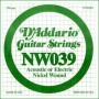 D'ADDARIO NW039 - одиночная струна для электрогитары .039 обмотка никель