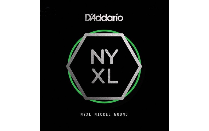 D'Addario NYNW026 NYXL Отдельная струна для электрогитары, никелированная, 026