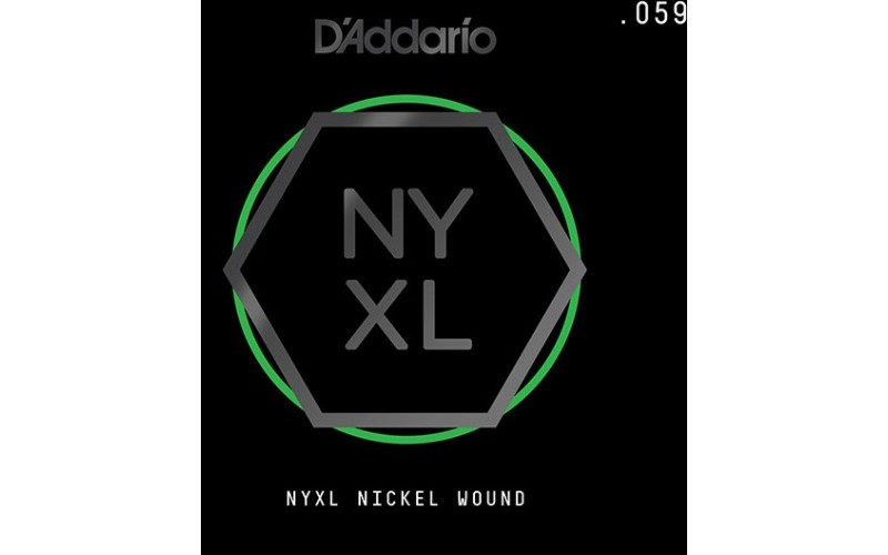 D'Addario NYNW059 NYXL Отдельная струна для электрогитары, никелированная, 059