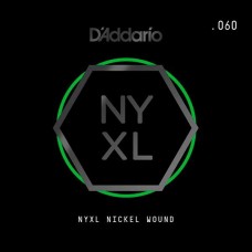 D'ADDARIO NYNW060 - NYXL одиночная струна, обмотка никель .060