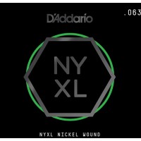 D'Addario NYNW063 NYXL Отдельная струна для электрогитары, никелированная, 063