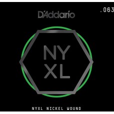 D'Addario NYNW063 NYXL Отдельная струна для электрогитары, никелированная, 063