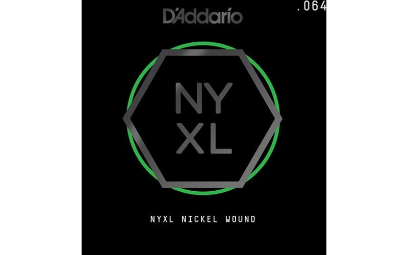 D'Addario NYNW064 NYXL Отдельная струна для электрогитары, никелированная, 064