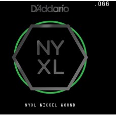 D'Addario NYNW066 NYXL Отдельная струна для электрогитары, никелированная, 066