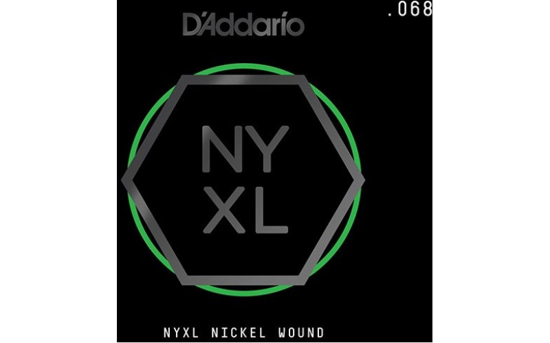 D'Addario NYNW068 NYXL Отдельная струна для электрогитары, никелированная, 068