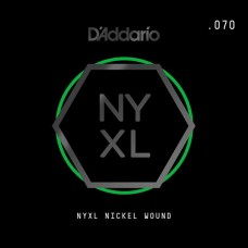 D'ADDARIO NYNW070 - NYXL одиночная струна, обмотка никель .070
