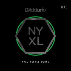 D'ADDARIO NYNW070 - NYXL одиночная струна, обмотка никель .070