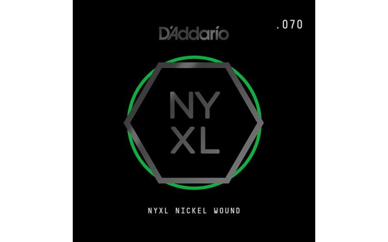 D'ADDARIO NYNW070 - NYXL одиночная струна, обмотка никель .070
