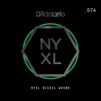 D'ADDARIO NYNW074 - NYXL одиночная струна, обмотка никель .074