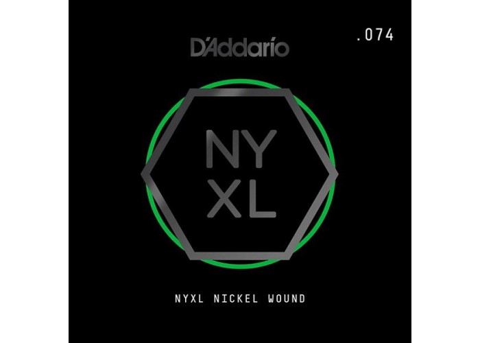 D'ADDARIO NYNW074 - NYXL одиночная струна, обмотка никель .074