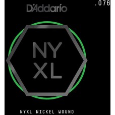 D'Addario NYNW076 NYXL Отдельная струна для электрогитары, никелированная, 076