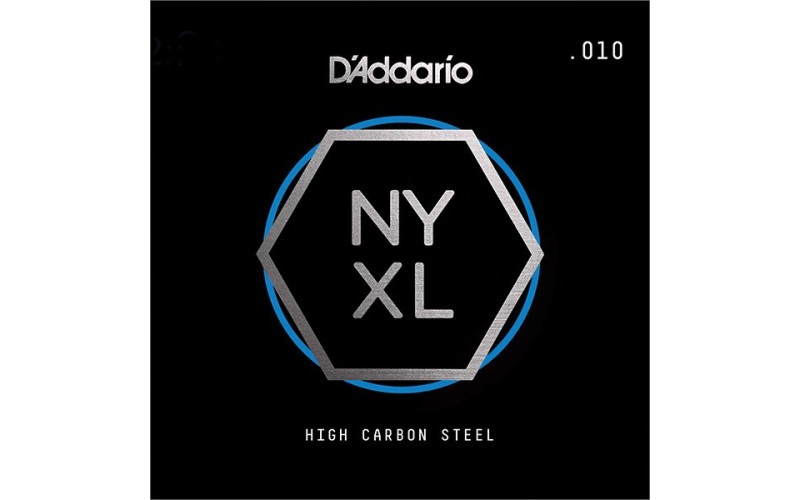 D'Addario NYS010 NYXL Отдельная струна для гитары, сталь, .010