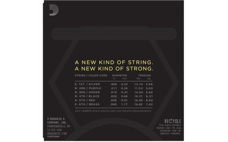 D'ADDARIO NYXL0946 струны для электрогитары, Super Light Top/Regular Bottom, 9-46