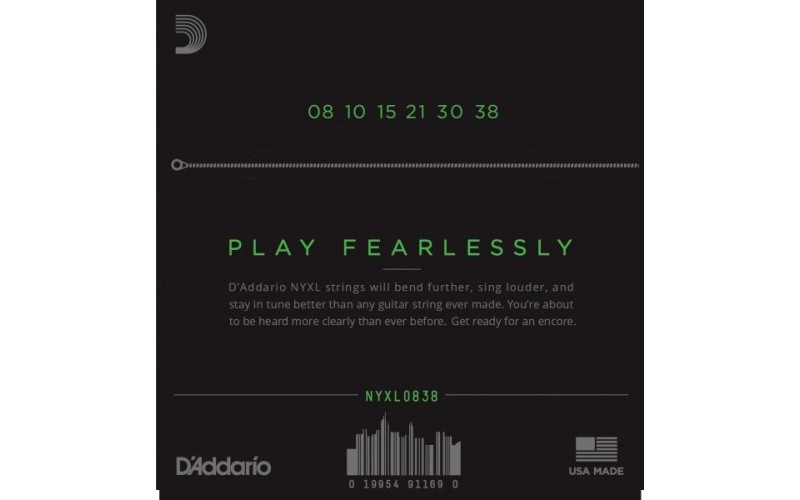 D'ADDARIO NYXL0980 струны для 8-струнной электрогитары, Light, 09-80