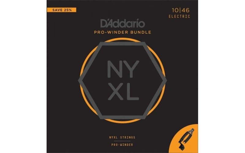 D'ADDARIO NYXL1046-PW - комплект струн NYXL1046 + вертушка ProWinder в подарок!