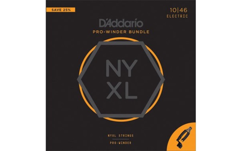 D'ADDARIO NYXL1046-PW - комплект струн NYXL1046 + вертушка ProWinder в подарок!