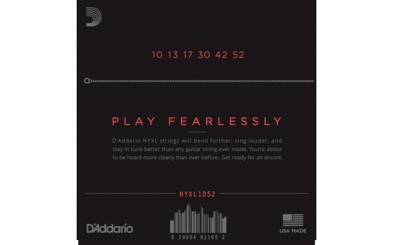 D'ADDARIO NYXL1052 струны для электрогитары, Light Top/Heavy Bottom, 10-52