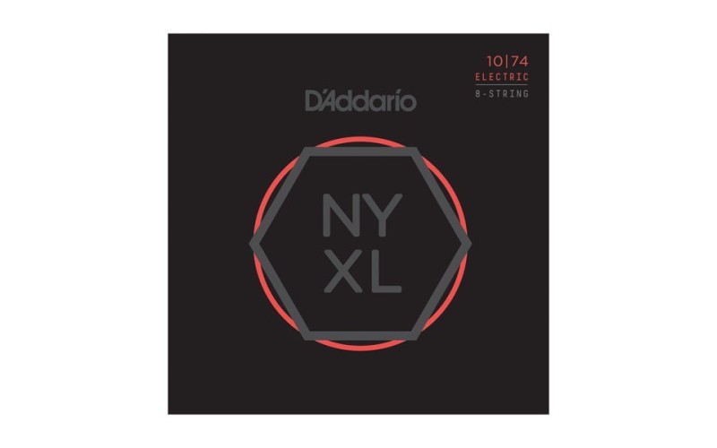 D'ADDARIO NYXL1074 - струны для 8-струнной электрогитары, Light Top/Heavy Bottom, 10-74