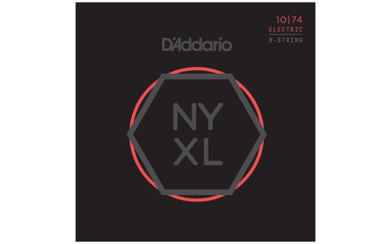 D'ADDARIO NYXL1074 - струны для 8-струнной электрогитары, Light Top/Heavy Bottom, 10-74