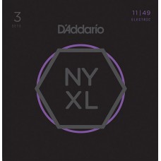 D'Addario NYXL1149-3P NYXL 3 Комплекта струн для электрогитары, Medium, 11-49