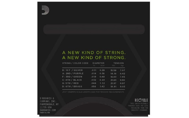 D'ADDARIO NYXL1156 - струны для электрогитары, 11-56