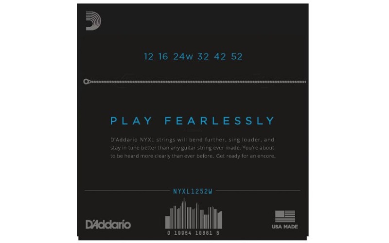 D'ADDARIO NYXL1252W - струны для электрогитары, 12-52