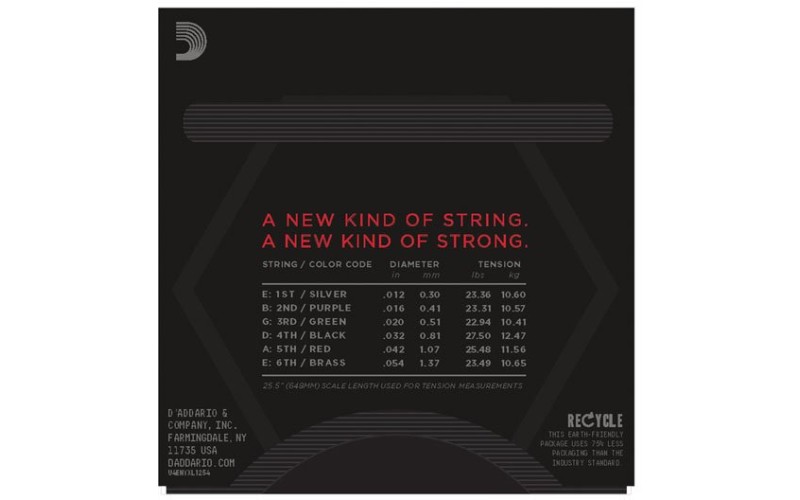 D'ADDARIO NYXL1254 - струны для электрогитары, 12-54
