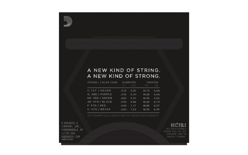 D'ADDARIO NYXL1260 - струны для электрогитары, 12-60