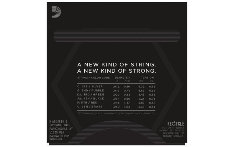 D'ADDARIO NYXL1260 - струны для электрогитары, 12-60