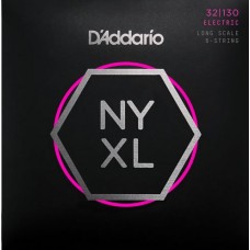 D'Addario NYXL32130 NYXL Комплект струн для 6-струнной бас-гитары, Long Scale, Reg Light, 32-130