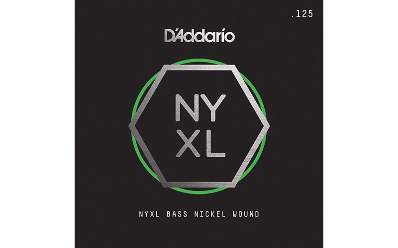 D'Addario NYXLB125 NYXL Отдельная струна для бас-гитары, никелированная, 125