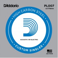 D'ADDARIO PL007 - Plain Steel одиночная струна .007