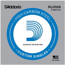 D'Addario PL0105 Plain Steel Отдельная струна без обмотки, сталь, .0105