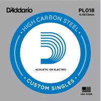 D'ADDARIO PL018 Plain Steel - одиночная струна .018